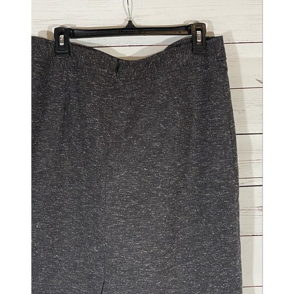 Worthington Skirt Womens Sz 10 Brown Tweed Lined Back Zipper & Vent Career Belt - Picture 8 of 11